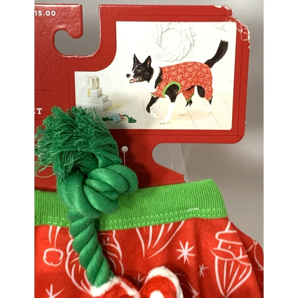Wondershop Pet Pajamas & Toy Set‎ Size Large Up To 80 lbs Christmas New